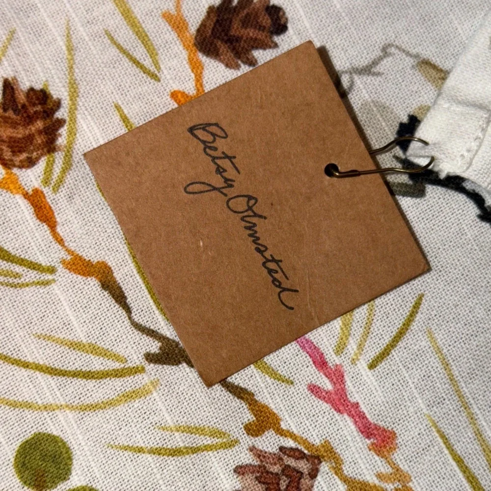 Betsy Olmsted Quails Tea Towel New Cotton Kitchen Towel Bird Nature Cottagecore